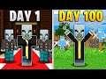 I Survived 100 Days as an EVOKER in Hardcore Minecraft...