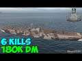 World of WarShips | Max Immelmann | 6 KILLS | 180K Damage - Replay Gameplay 4K 60 fps