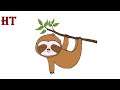 How to draw a Sloth cute and easy for Beginners