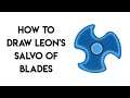 How to draw Leon's Salvo of Blades Weapon - Brawl Stars Step by Step