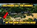 I Delivered All The Drinks In The NEW Fortnite Creative Hub! Secret Hub Quest Guide!