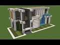 Minecraft - How to build a modern house with a pool