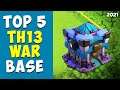 Only 1 Star TH13 War Base with Links 2021 [TOP 5] Anti 2 Star War Base TH13 | Clash of Clans