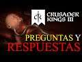 ¿Podré montar una secta? - PREGUNTAS y RESPUESTAS de los DESARROLLADORES de CRUSADER KINGS 3 - ENERO