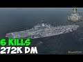 World of WarShips | Audacious | 6 KILLS | 272K Damage -  Replay Gameplay 4K 60 fps