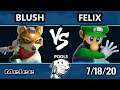 GOML 2020 SSBM - Blush (Fox) Vs. Felix (Luigi) Melee Pools