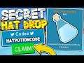 SECRET HAT DROP POTION CODE AND BEST TOOL IN UNBOXING SIMULTOR! Roblox