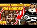 Farming Cocoa Beans for 24 Hours!! (New Farm!) -- Hypixel Skyblock