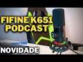MICROFONE USB IDEAL PARA LIVES  PODCASTS  E GAMEPLAYS - FIFINE K651 PODCAST