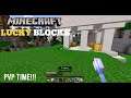Minecraft Lucky Block Mod (PVP): first time playing lucky blocks?!