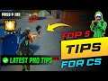 TOP 5 TIPS TO PUSH IN CLASH SQUAD | HOW TO WIN EVERY MATCH IN CLASH SQUAD RANK? | GARENA FREEFIRE