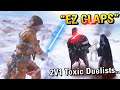 TOXIC PLAYERS IN BATTLEFRONT 2 2V1 & TALK TRASH, THEN...I DESTROYED THEM IN A DUEL! (Battlefront 2)
