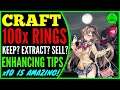 Craft & Enhance Ring x100 💍 (New Crafting Rocks!) Epic Seven
