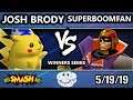 GOML 2019 SSB64 - Josh Brody (Pikachu) Vs. SuPeRbOoMfAn (Falcon) Smash 64 Tournament Winners Semis
