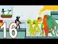 STICKMAN ZOMBIE SHOOTER - Walkthrough Gameplay Part 16 - CHAPTER 8 LEVELS 16-19 (Android)