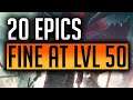 RAID |20 Epics you can play at level 50! Save your resources on these!