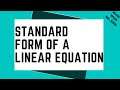 Standard Form of a Linear Equation