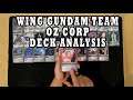 Gundam MS War - Wing Gundam Team and OZ Corp Deck Analysis