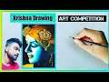 how to Draw Krishna by pencil | how to Draw Krishna for art competition art avatar | draw Krishna