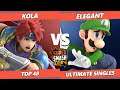 SSC Fall Fest Top 48 - Kola (Roy) Vs. Elegant (Luigi) SSBU Ultimate Tournament