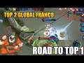 TOP 2 GLOBAL FRANCO | MYTHIC RANKED MATCH HIGHLIGHTS | WOLF XOTIC | MOBILE LEGENDS