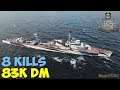 World of WarShips | Gremyashchy | 8 KILLS | 83K Damage - Replay Gameplay 4K 60 fps