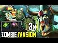 ZOMBIE INVASION !! Refresher 1st Item Undying 3x Tombstone | Dota 2