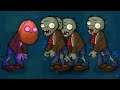 1 Wall-Nut Zombie vs 4 Normal Zombies Fight // Plants vs Zombies