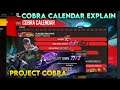 Cobra event calendar free fire | project cobra event | cobra calendar | free fire new event today
