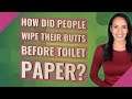 How did people wipe their butts before toilet paper?