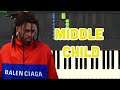 J. Cole - MIDDLE CHILD (Piano Tutorial Synthesia)