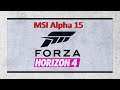 MSI Alpha 15 A3DD: Forza Horizon 4 benchmark test (AMD Ryzen 7 3750H, Radeon RX 5500M)