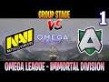 NAVI vs Alliance Game 1 | Bo3 | Groupstage OMEGA League Immortal Division | DOTA 2 LIVE