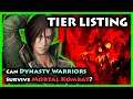 Can Dynasty Warriors survive Mortal Kombat? - Tier Listing