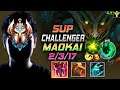 Challenger Maokai Support vs Thresh - 챌린저 서폿 마오카이 템트리 룬 제국 여진 マオカイ Маокай 扭曲树精 茂凱 - LOL KR 11.14