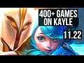 KAYLE vs GWEN (TOP) | 400+ games, 1.0M mastery, 3/1/3 | KR Diamond | 11.22