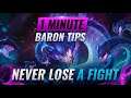 NEVER LOSE AT BARON: 1 Minute Baron Tips & Tricks - League of Legends Season 11 #Shorts