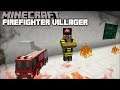 MC NAVEED BECOMES A FIREFIGHTER AT THE FIRE STATION / HELP THE VILLAGER FIREFIGHTERS !! Minecraft