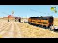 Train goes through the gas station BeamNG.Drive