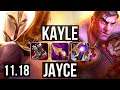 KAYLE vs JAYCE (TOP) | 7/0/3, 1500+ games, 1.1M mastery, Godlike | EUW Master | v11.18