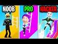 NOOB vs PRO vs HACKER In LADDER.IO! (ALL LEVELS!)