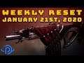 Destiny 2 Reset - January 21st, 2020 | Eververse Inventory & World Activities