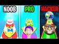 Can We Go NOOB vs PRO vs HACKER In AQUAPARK.IO!? (ALL LEVELS!)