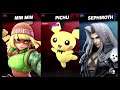 Super Smash Bros Ultimate Amiibo Fights – Sephiroth & Co #221 Min Min & Pichu vs Sephiroth