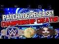 WWE 2k20 Patch 1.06 ist da! CREATE A CHAMPIONSHIP + Bluescreen Bug behoben!