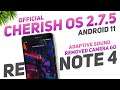 Cherish OS 2.7.5 Official Update For Redmi Note 4 | Android 11 | Adaptive Sound, Removed Camera GO
