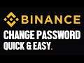 How To Change Binance Password (Set a NEW Password)