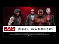 WWE 2K19 Ricochet VS Apollo Crews 1 VS 1 Match