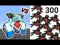 300 Spiders Vs. Frostmaw in Minecraft