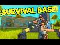 Building My First Base & Attacking a Farmbot Tower! - Scrap Mechanic Survival Gameplay